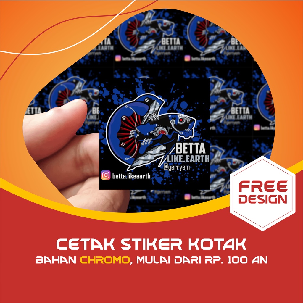 

Cetak Stiker Label Kotak Chromo Toko Olshop Kemasan Produk Makanan Minuman Custom