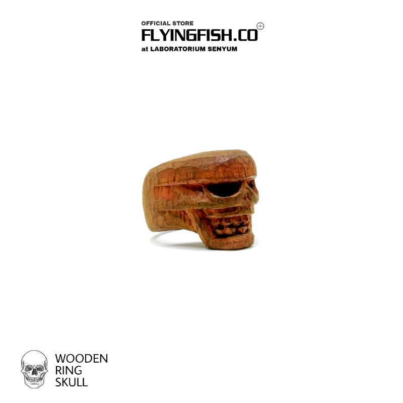 ring skull cincin kayu ukir