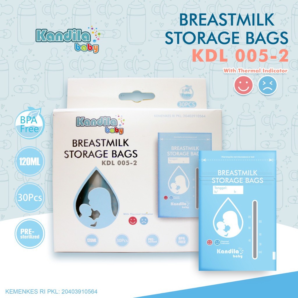 Makassar - Kandila Breastmilk Storage Bags KDL 005-2 Kantong Asi Kandila 120 ml isi 30 pcs