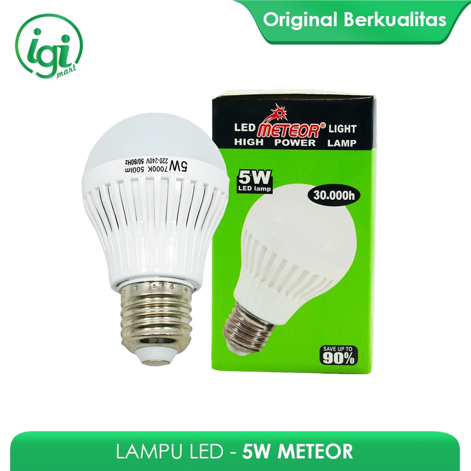 LAMPU LED METEOR 5 WATT / LED BULB 5 WATT / BOHLAM LED 5 WATT KUNING