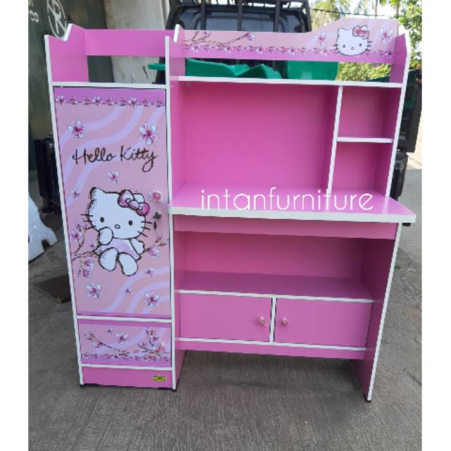 Meja Belajar Anak Karakter Hello Kitty Frozen Superman Meja Belajar Anak Shopee Indonesia