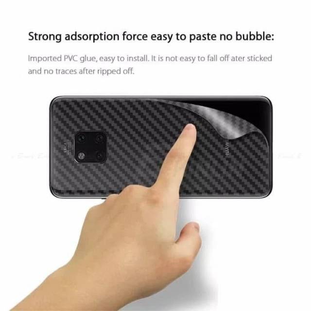 carbon fiber Huawei Mate 20 pro back screen guard anti gores BELAKANG