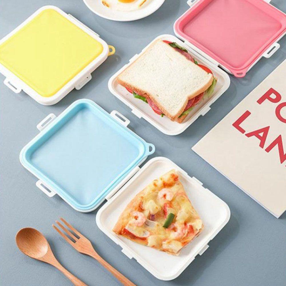 [Elegan] Lunch Box Portable Reusable Toast Packing Dapur Penyimpanan Untuk Pekerja Kantor Wadah Makanan Penyimpanan Snack