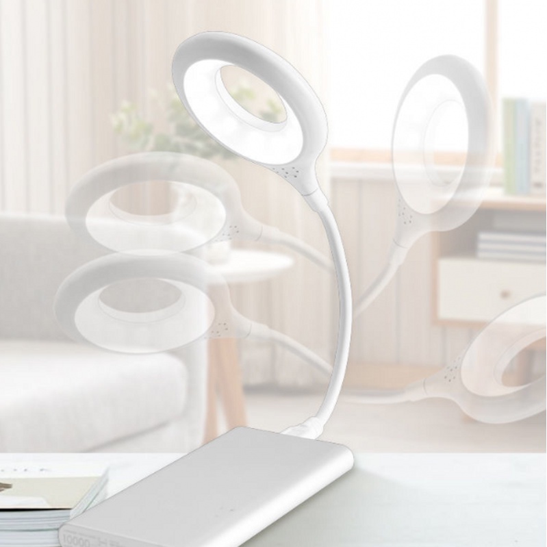 Lampu Ring Led Usb Lipat Portable Hemat Energi Proteksi Mata Untuk Meja Komputer