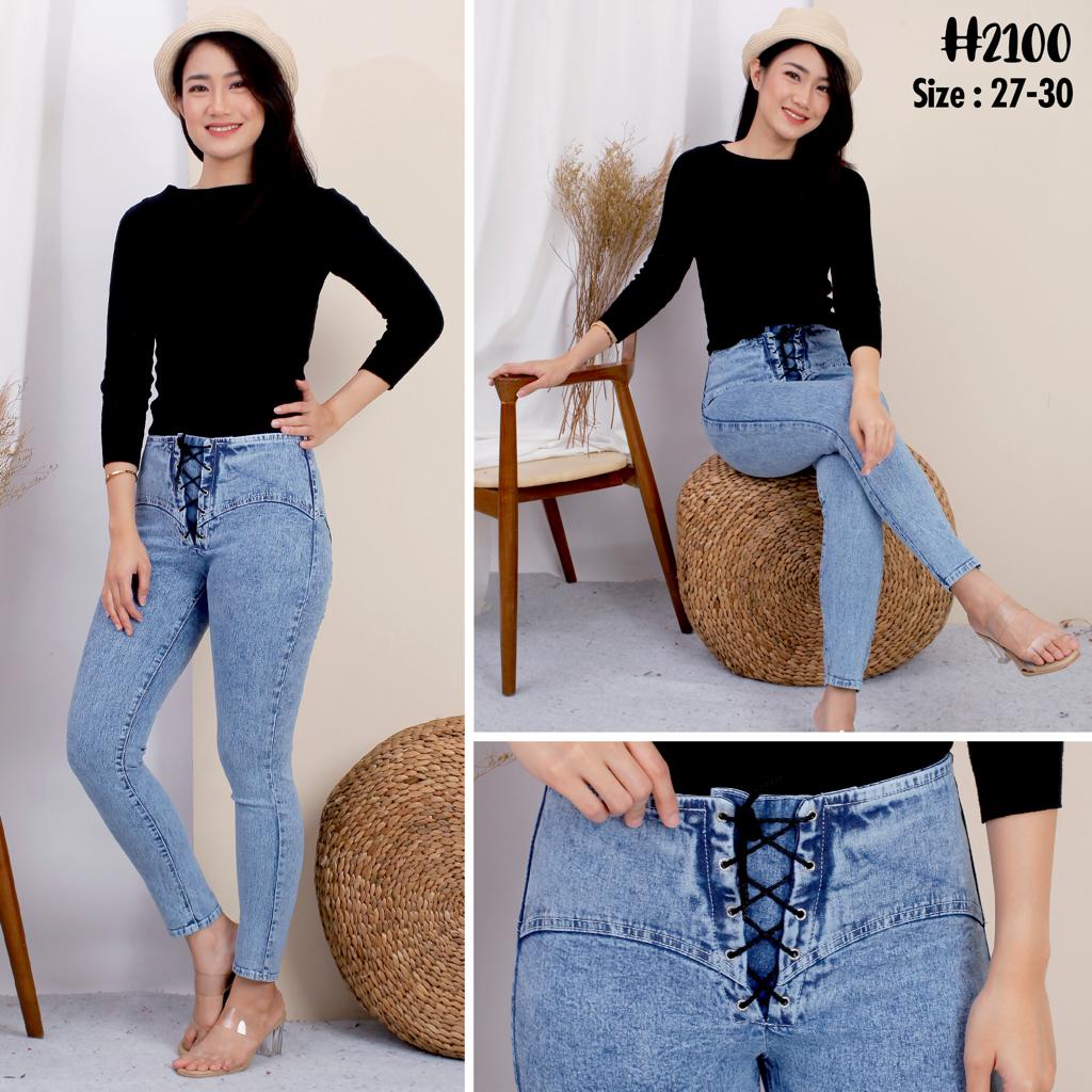 GS-Jeans HW Pensil Model Tali-Streetch Jeans-Real Pict