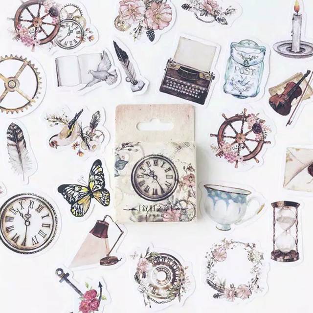 

{HARGA PROMO} 45 PCS THE OLD CHAPTER STICKERS FOR JOURNAL/DECORATION DIARY/DIY CRAFT/VINTAGE STICKER