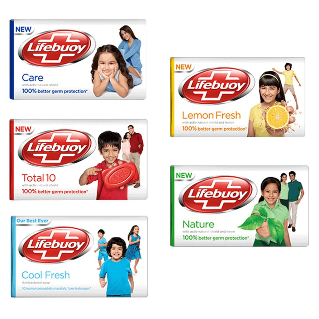 Sabun LIFEBUOY varian Lemon, CoolFresh, Matca, Total Protect 70G