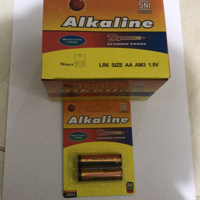 2pcs Baterai / Battery / Batere Alkaline Dynamax AA / A2