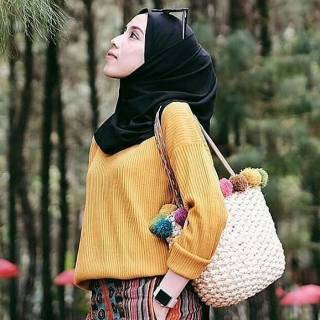 PROMO BOXY JUMBO  sweater wanita  baju  rajut  style 