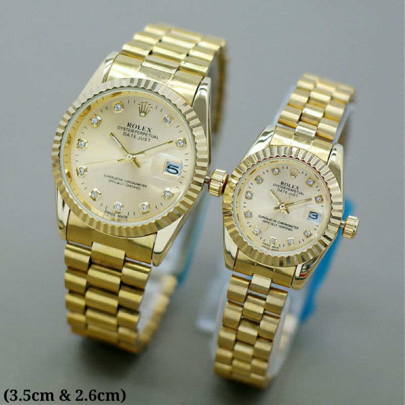 Jam tangan Rolex couple original Water resistance(sepasang) free box