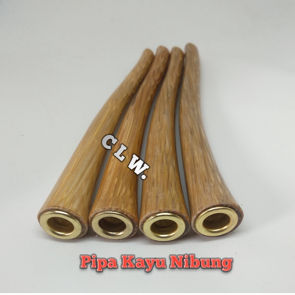 Cod Pipa Kayu Nibung Natural Liwung Putih