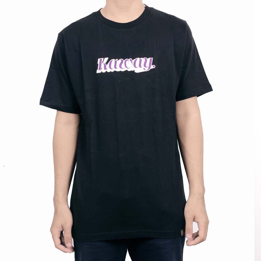 KAOS T-SHIRT PRIA/WANITA - KAWAY KAW-BLEN BLACK 30