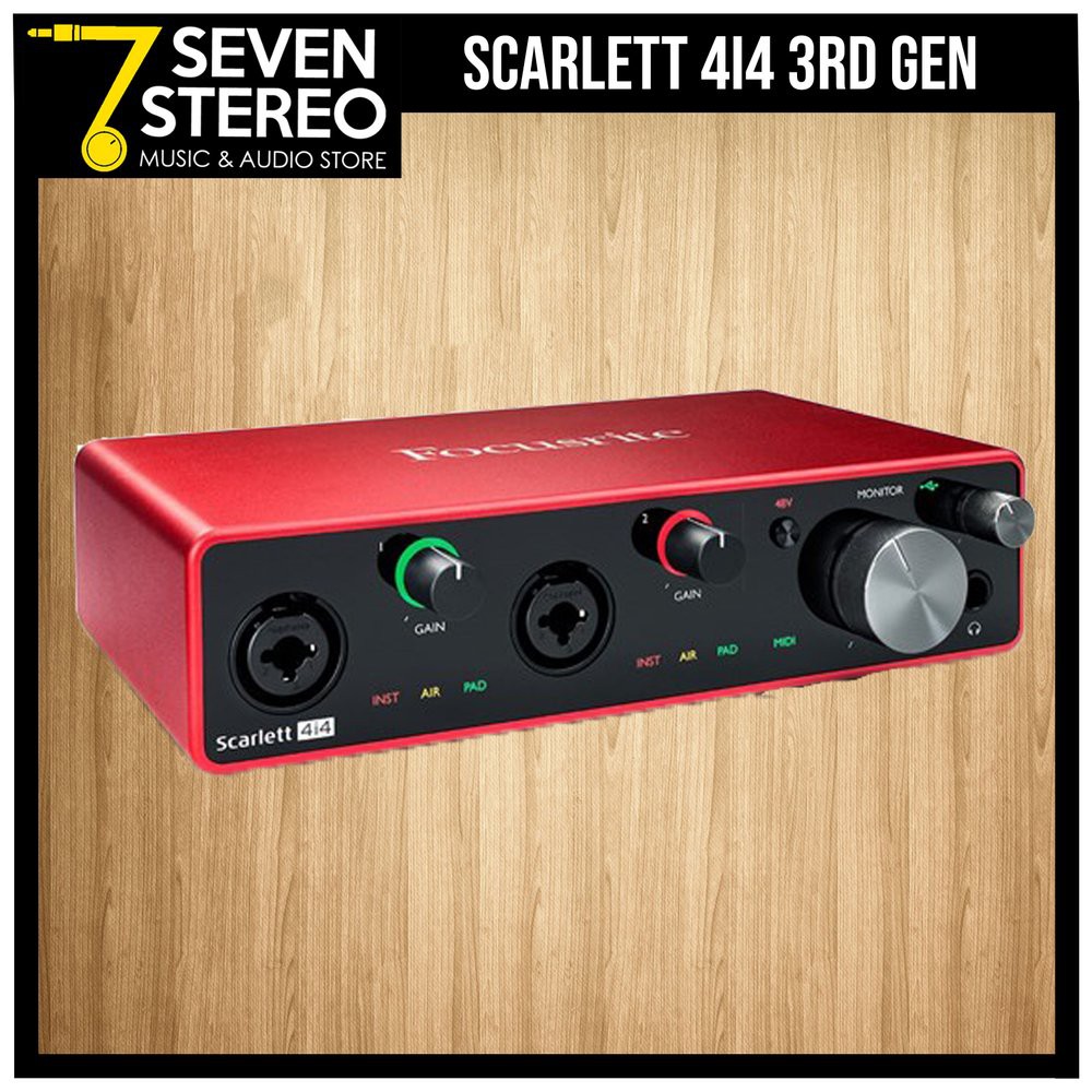 Focusrite Scarlett 4i4 3rd Gen USB Audio Interface - Soundcard Recording