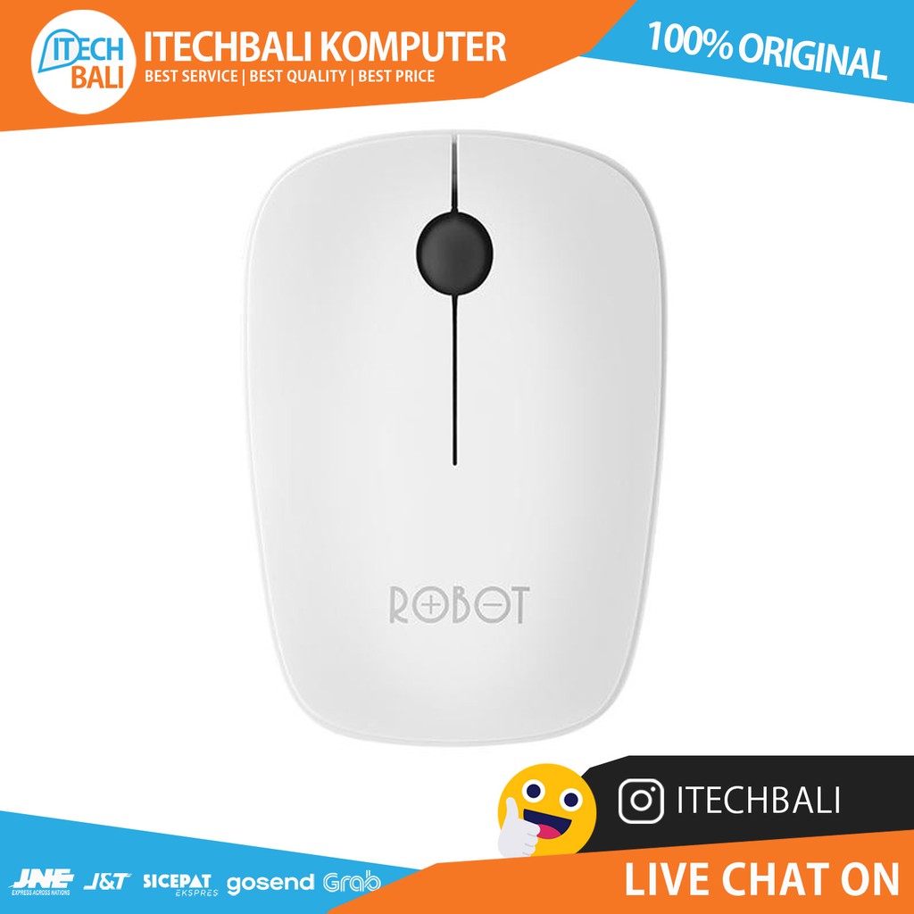 Mouse ROBOT M220 Wireless 2.4G White | ITECHBALI