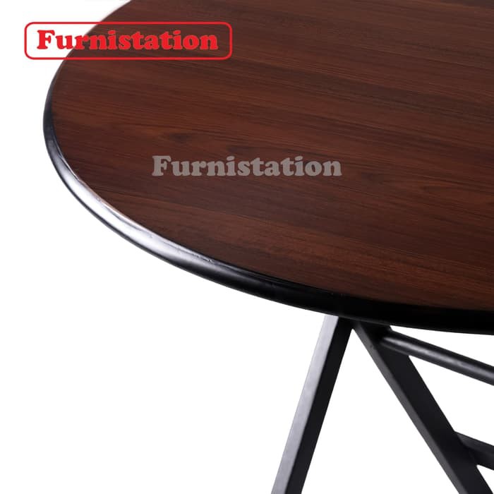Meja Lipat Kayu  Meja Makan Kayu Bundar  Meja Cafe  Restoran 120 cm