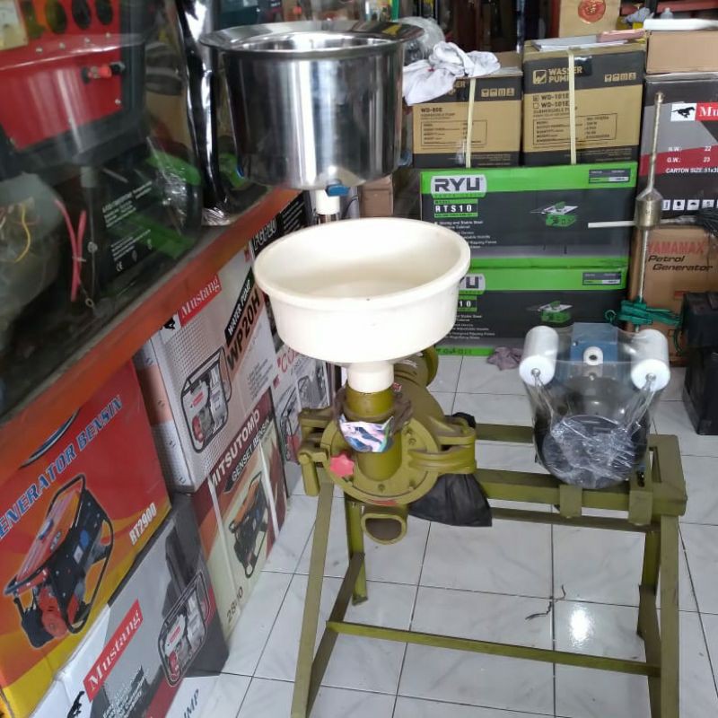 Mesin Giling Tahu Tempe 6" + Dinamo 1/2Hp 220v