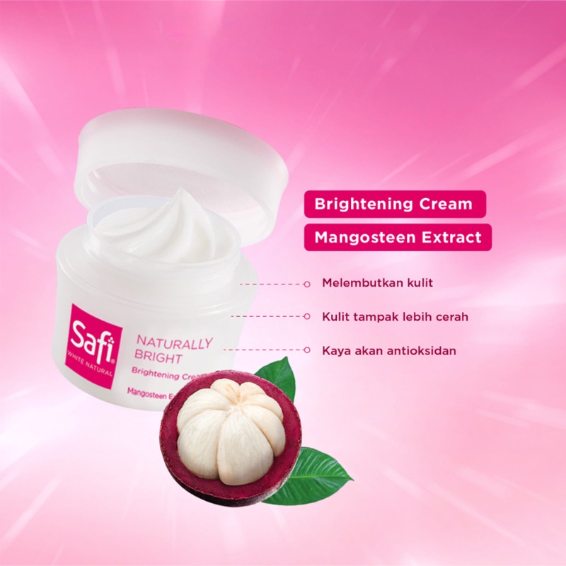 ⭐️ Beauty Expert ⭐️ Safi White Natural Brightening Cream Mangosteen 20g  Brightening Cream Mangosteen 45g