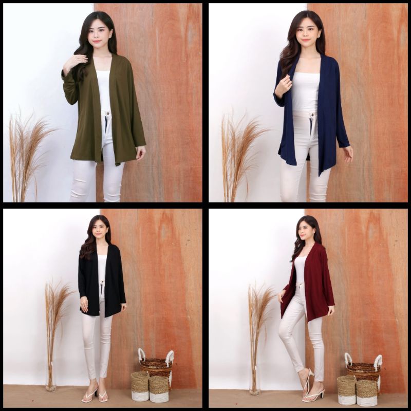 (LD 110 - 140cm) L-XXXL BIGSIZE CARDIGAN JUMBO OUTERWEAR CARDIGAN SPANDEX