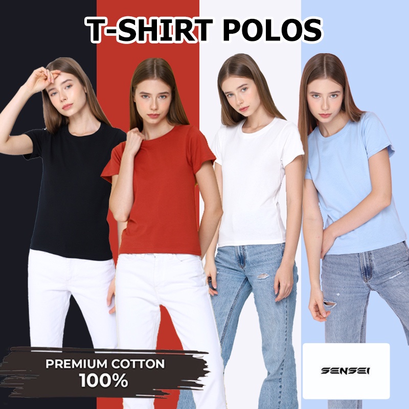 ilook | Kaos T-Shirt Polos Sensei / Baju Lengan Pendek Pakaian Wanita Tumblr Tee Cewek Premium Jumbo