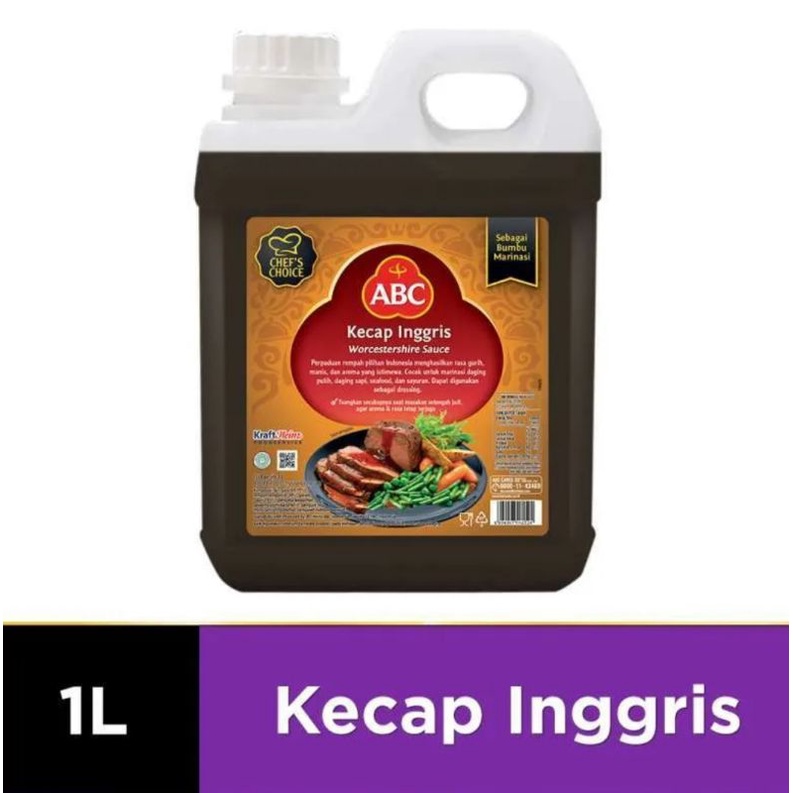 

ABC Kecap Inggris 1 Liter Kemasan Jirigen