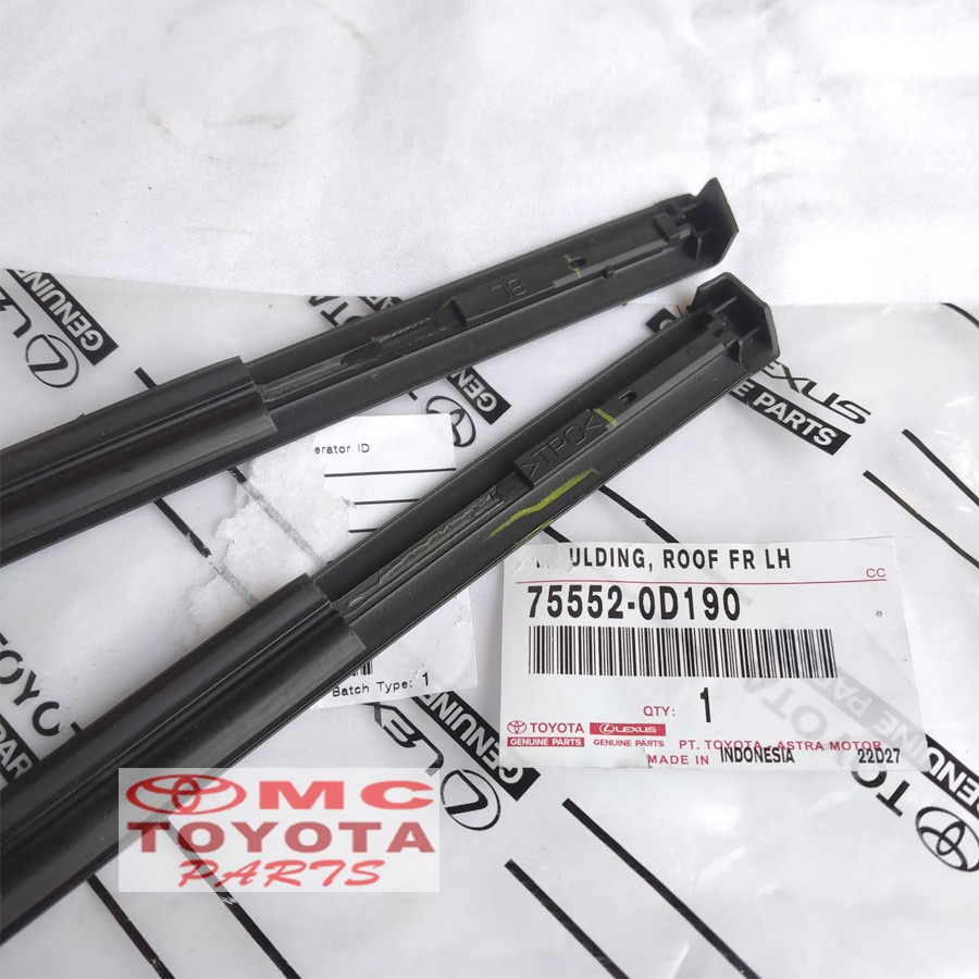 Moulding Roof Karet Atap Kiri Toyota Sienta 75552-0D190