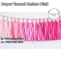 Flash Sale Diy Tissue Paper Tassel Garland / Dekorasi Rumbai Tassel Ombre Pink oog9WnSAae6lO