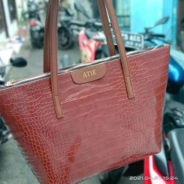 Garansi Terbaru TAS WANITA KIREI CROCO TOTEBAG INISIAL NAMA