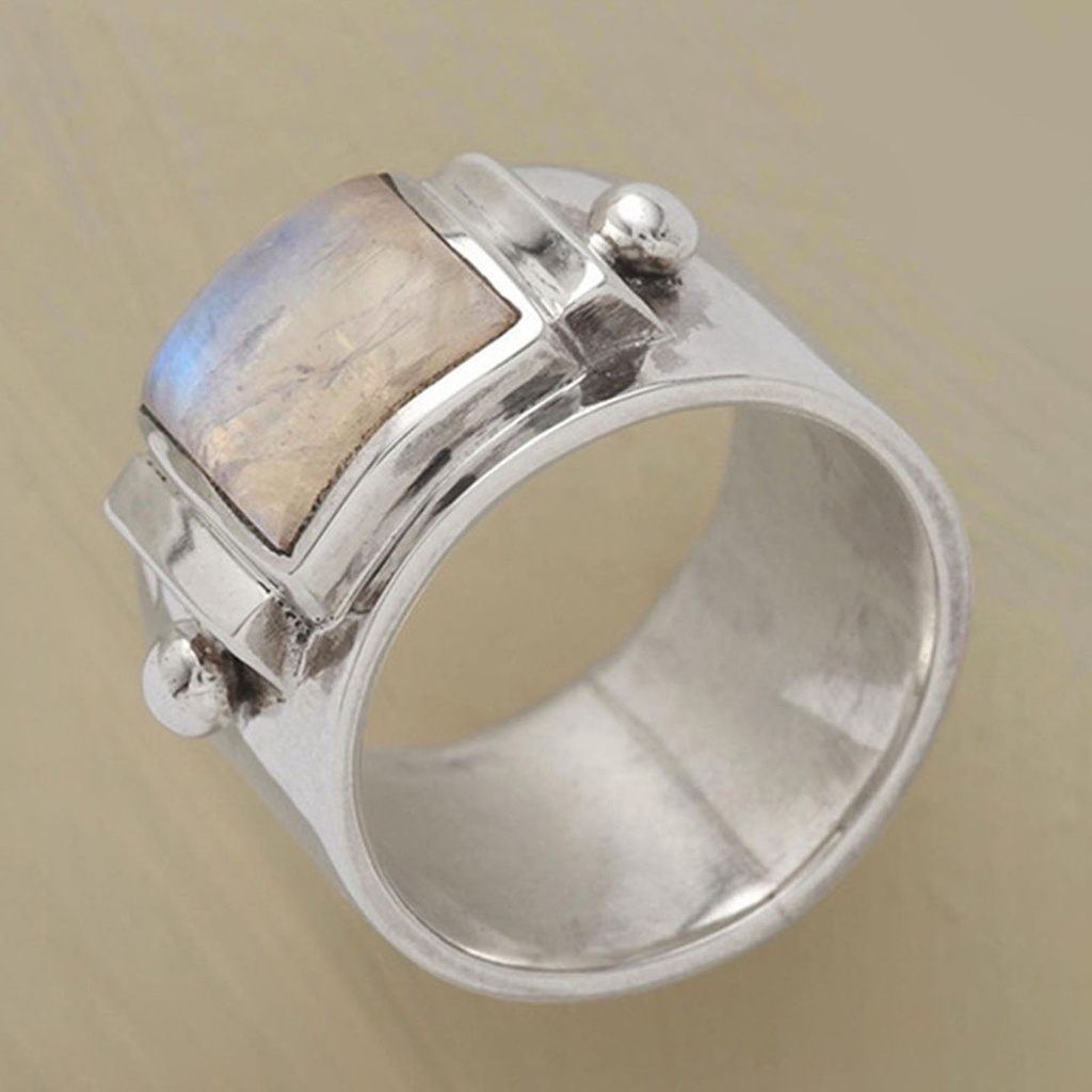 Hu Hu Hu Hu Hu Alat Bantu Pasang Kacamata♡ Cincin Wanita Bahan Alloy Hias Batu Gaya Vintage Untuk Pernikahan