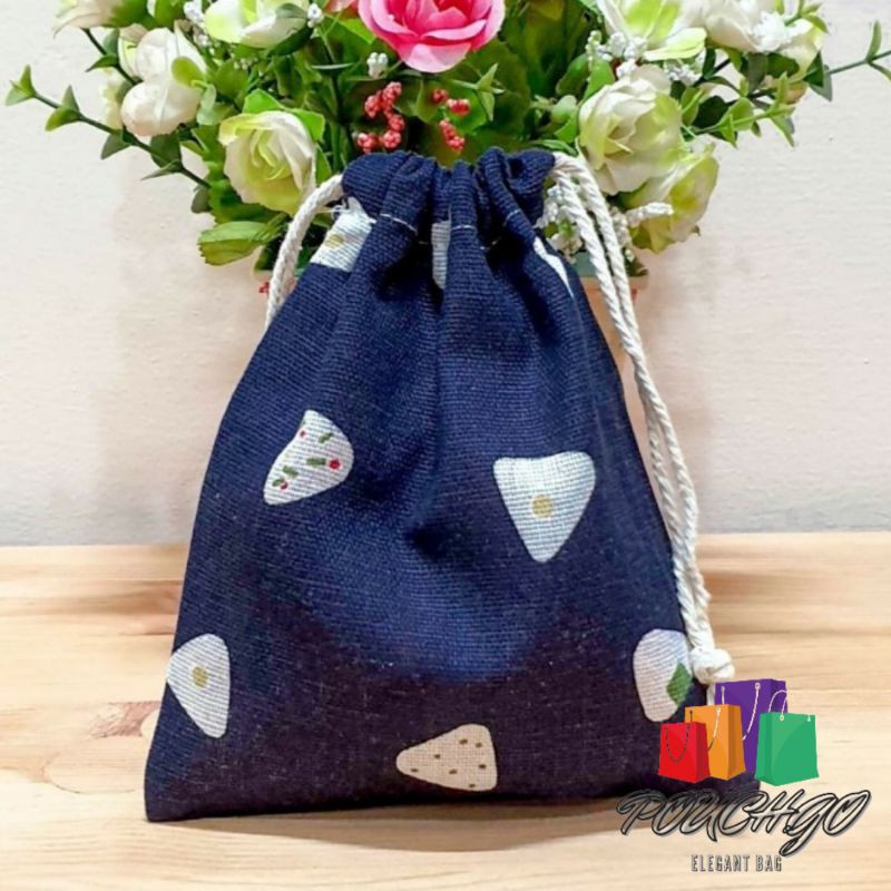 Pouch Serut Travel Pouch Organizer Souvenir Tas Serut Motif Kain Goni