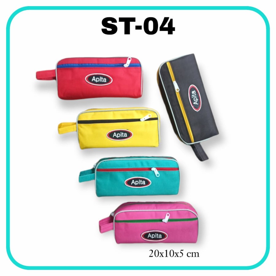 

SJS Kotak Pensil Kain Sleting/Tempat Pensil/Zipper Pencil Case