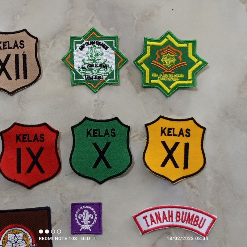 Bordir custom logo sekolah kwarda kwarcab nama