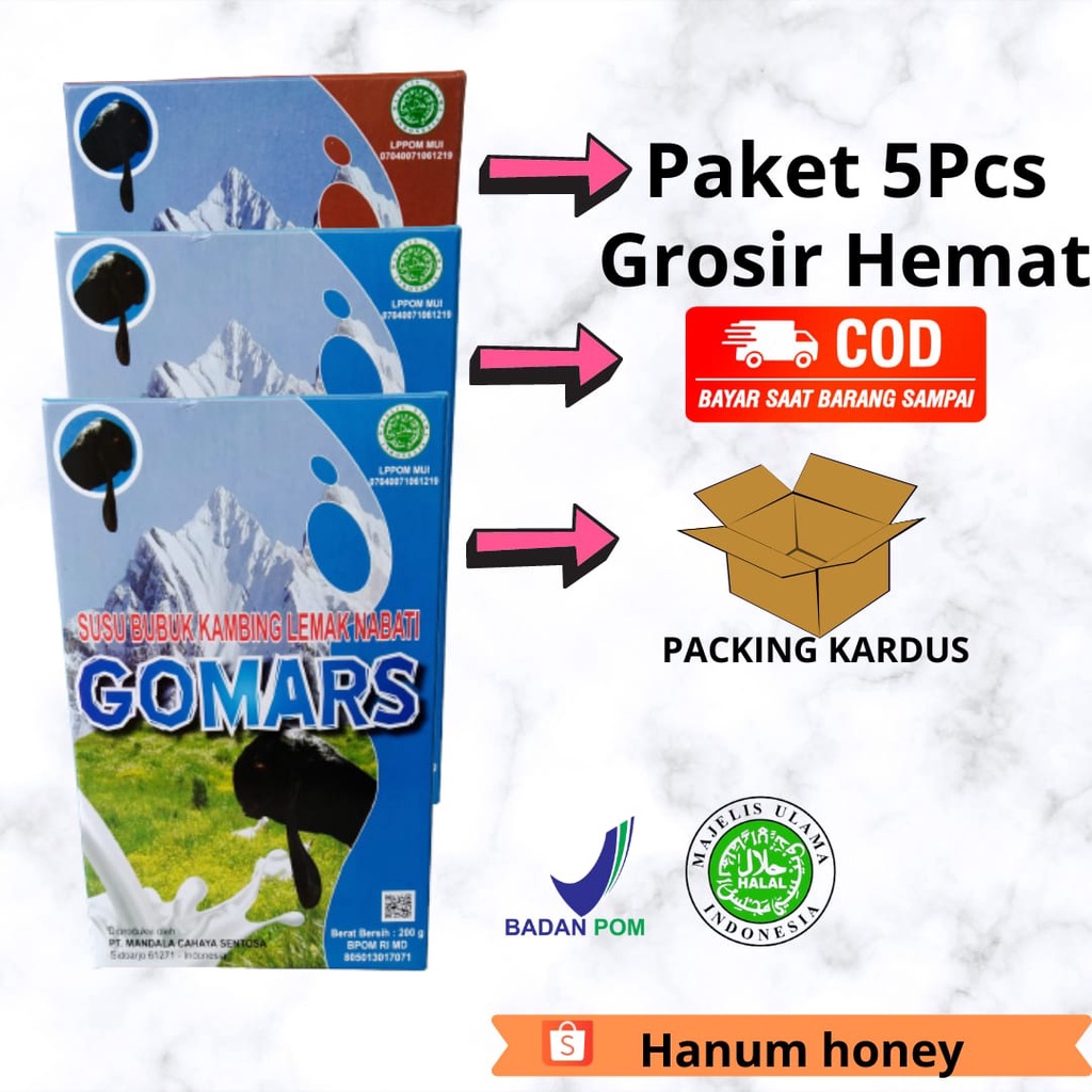 

Susu Kambing Susu Bubuk Susu Gomas Paket 5 Box