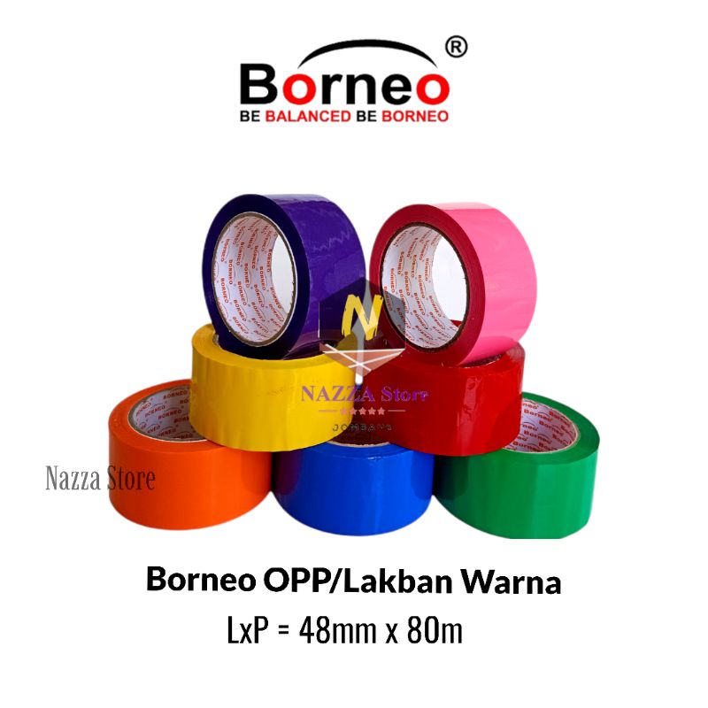 

BORNEO Lakban warna warni 2"x80 m/90 yard