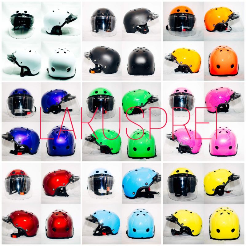 HELM SEPEDA LIPAT GUNUNG FULL COVER FACE MASK WARNA DOFF 