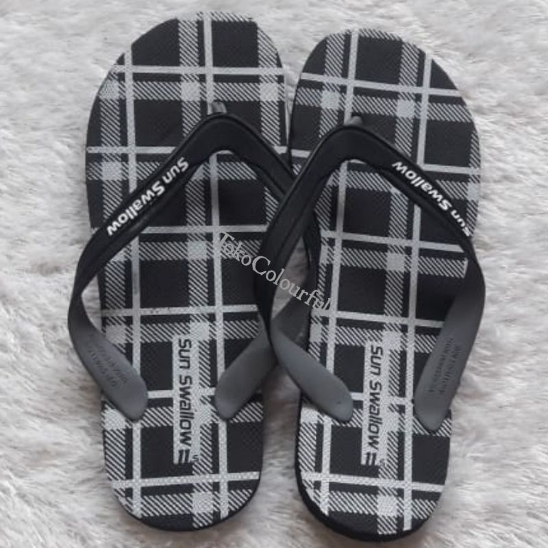 Sandal Jepit Sun Swallow London Sendal Kotak Pria Laki-laki Dewasa