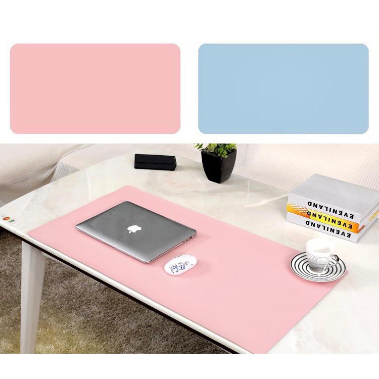 PU Leather Extra Large 90 x 40 cm Tatakan Mouse Pad Double Side Desk Pad