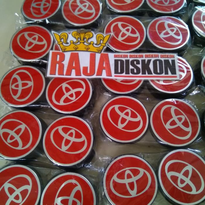 Dop Tutup Velg Mobil Logo Toyota Merah Variasi
