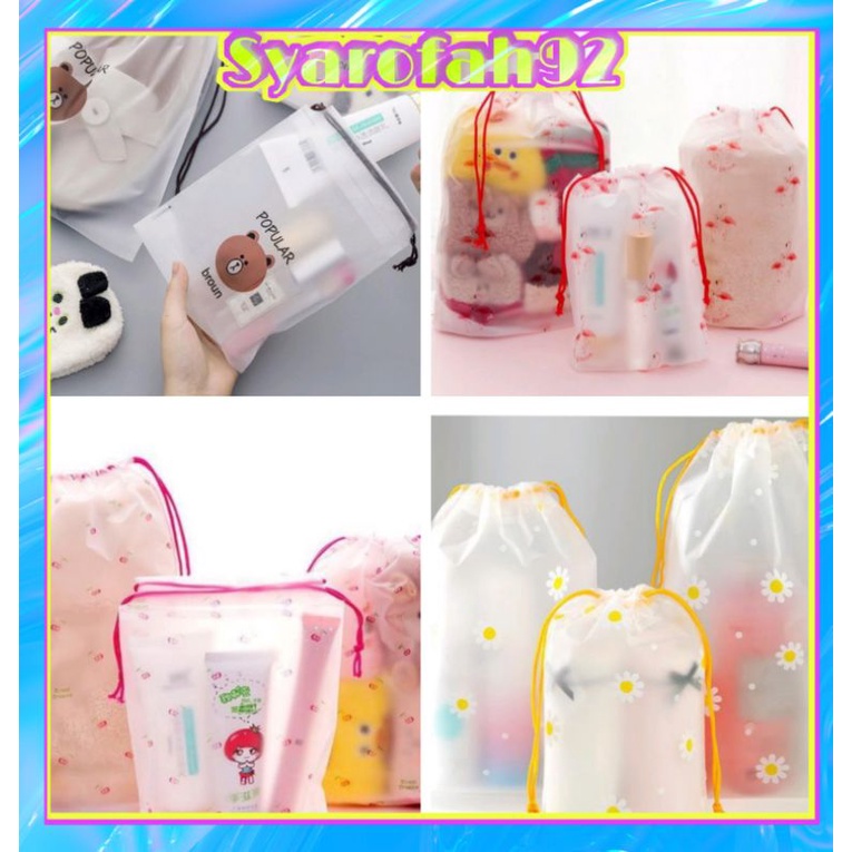 POUCH KOSMETIK SERUT TRAVELLING  // ZIPPER MAKE UP UNTUK TRAVELLING