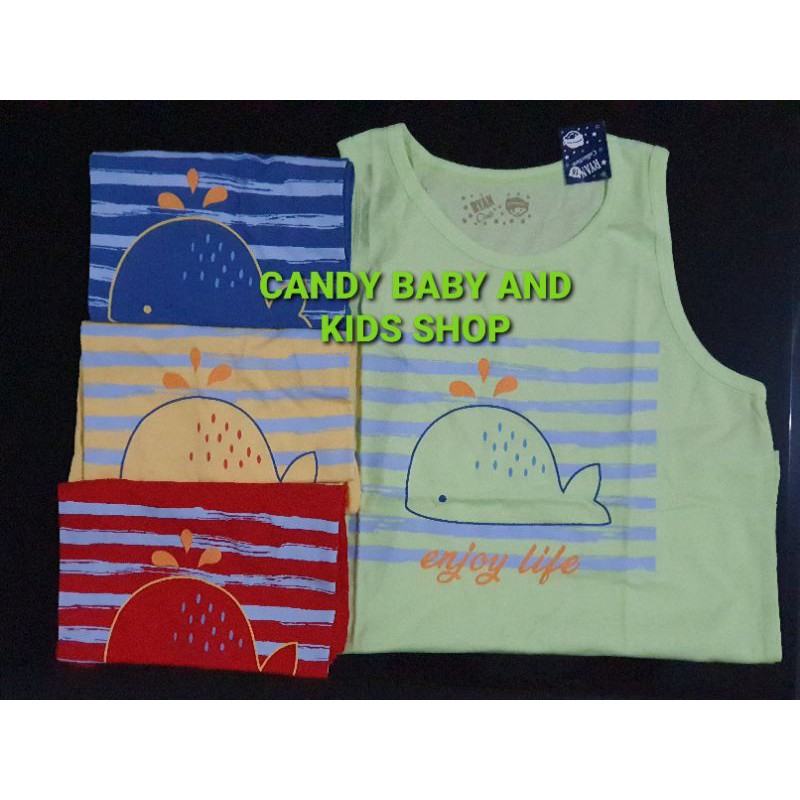 Singlet Anak Ryan Jumbo 16 Atasan Kutungan Adem Murah Lembut SNI Katun