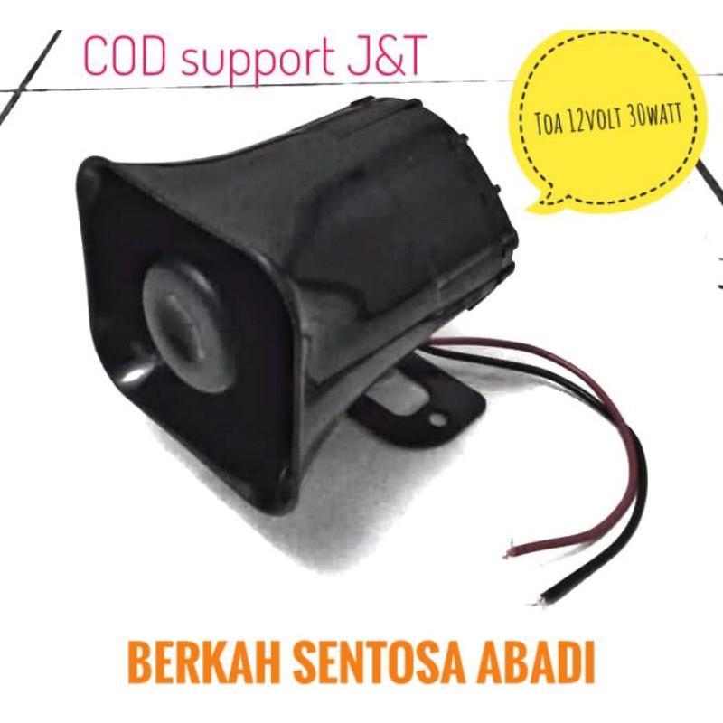 TOA MINI SIRINE PATWAL SPEAKER 12VOLT 30WATT