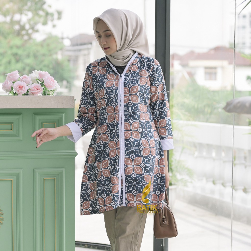 CASSIA Tunik Batik Wanita Original Prabuseno Katun Printing Full Tunik Batik Wanita Original Prabuse