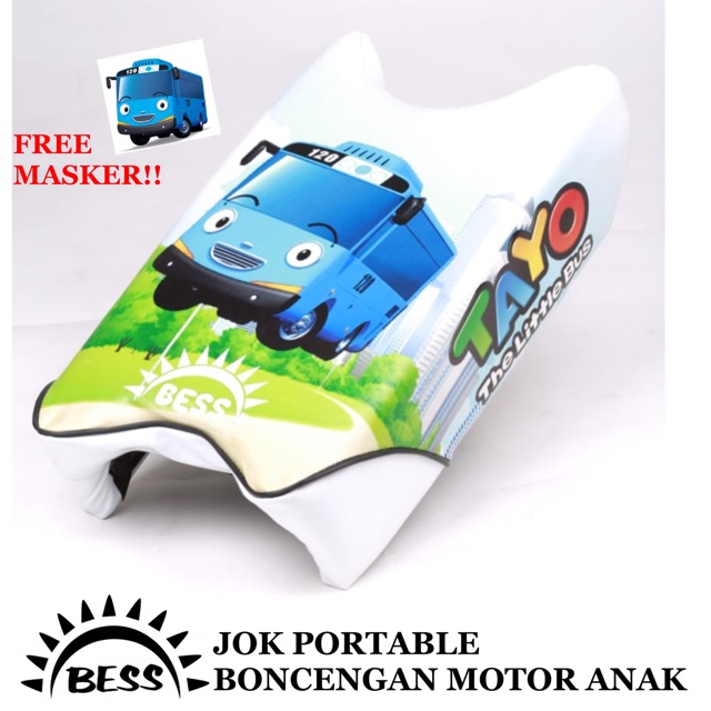 FREE MASKER &amp; BUBBLE WRAP!! JOK PORTABLE PRINTING KURSI BONCENGAN MOTOR ANAK / JOK BONCENG MOTOR