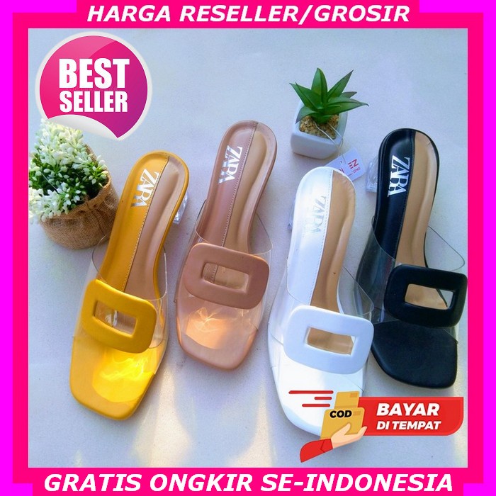 Aurora - Heels Rayna Sepatu Wanita Heel Hils Kaca Pendek Sandal Jelly Wanita R 39 Ip02 Sendal Haihil