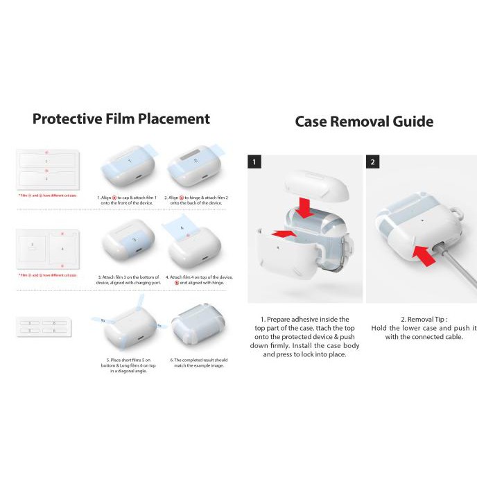 REARTH RINGKE AIRPODS PRO LAYERED CASE - MATTE CLEAR HARDCASE
