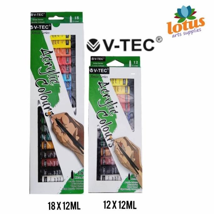 

TERBARU V-TEC Acrylic Colour Set 18 warna x 12ml tube/CAT AKRILIK SET/CAT AKRILIK SET 24 WARNA/CAT AKRILIK PASTEL/CAT AIR/CAT AIR LUKIS SET/CAT AIR GIOTTO/KUAS LUKIS 1 SET/KUAS LUKIS KECIL/KUAS LUKIS LENGKAP/KANVAS LUKIS/KANVAS LUKIS SKETSA/KANVAS LUKIS