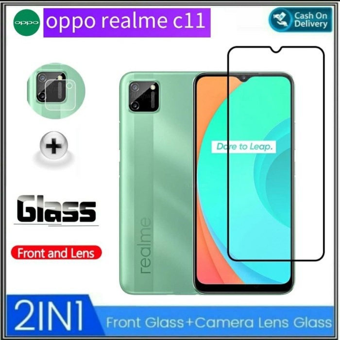 PAKET HEMAT Realme C11 Tempered Ceramic & Camera Lens Anti Gores Hp Ceramic Realme C11