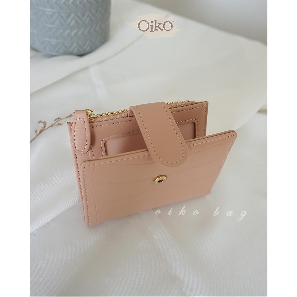 DOMPET WANITA KECIL OIKO CROCO SHORT WALLET / DOMPET LIPAT / CARD HOLDER / DOMPET KARTU / DOMPET LUCU