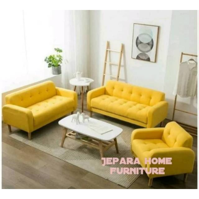 Kursi tamu sofa scandinavian 221+meja