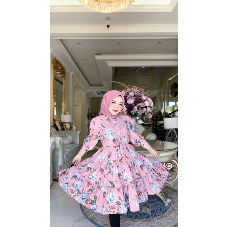 TUNIK PREMIUM IMPORT MOTIF BUNGA BY SHELLASAUKIA