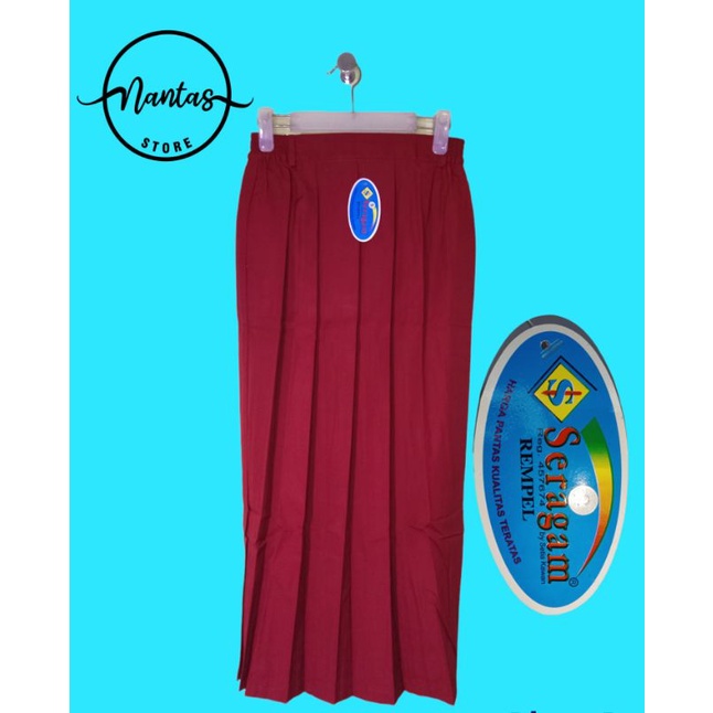 Rok Rempel Merah Panjang Merk SERAGAM Rok Merah Rempel SD Rok SD Rempel Merah
